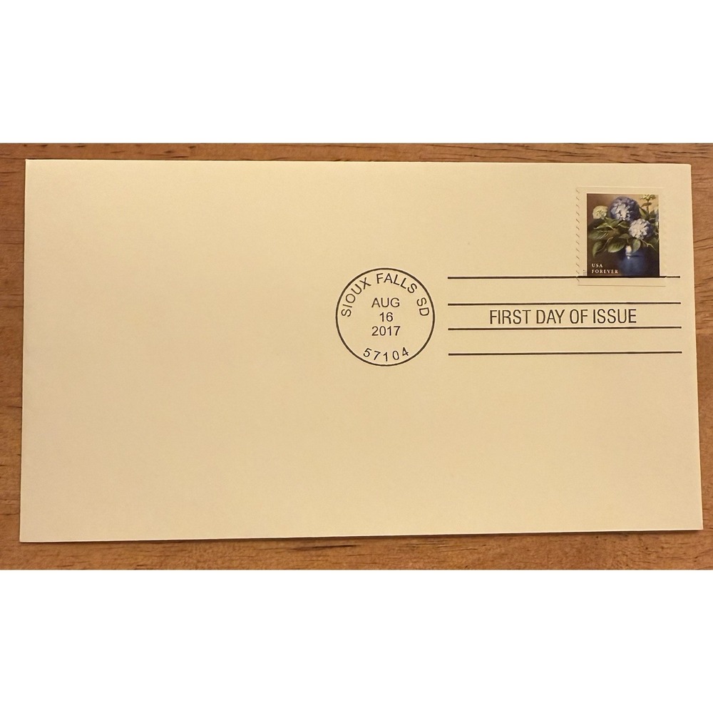 US 5240 Flowers From The Garden Hydrangeas‎ (from booklet) CDS FDC 2017